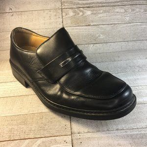 Clarks horsebit loafer black leather mens 10 M